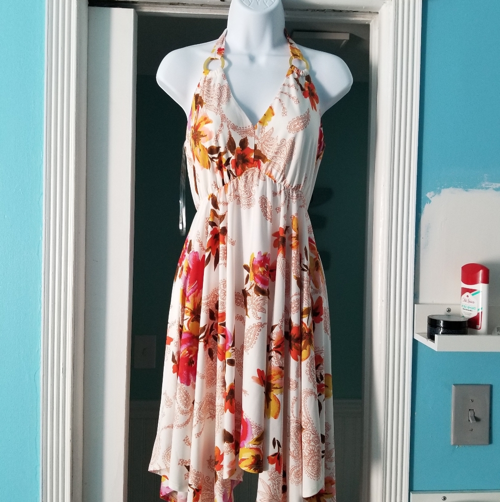 Venus Floral Halter Dress
